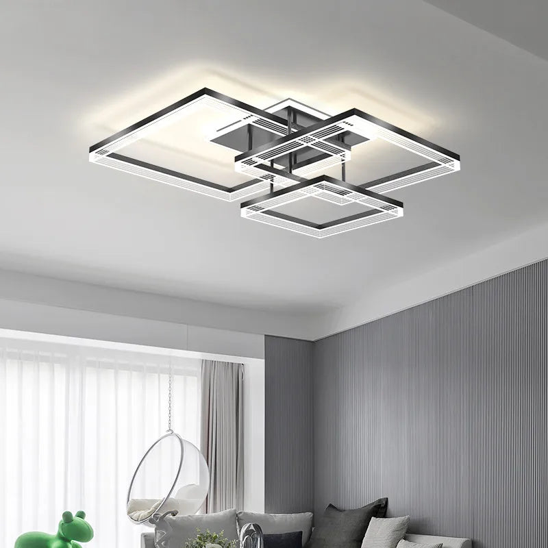 DecorBites™ Acrylic Circle Chandelier Pendant Lights - Modern Indoor Lighting Decor for Living Room