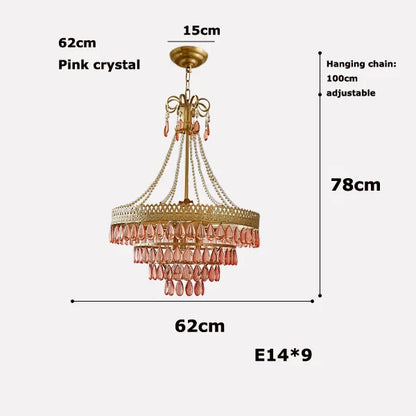 DecorBites™ Crystal Water Drop LED Ceiling Chandelier for Foyer and Entry Way