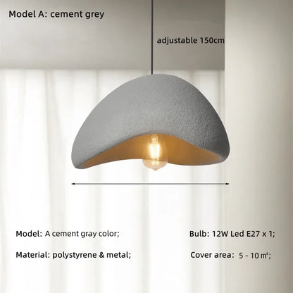 DecorBites™ Creamy Style Wabi Sabi Chandelier Stairs Nordic Led Pendant Lights