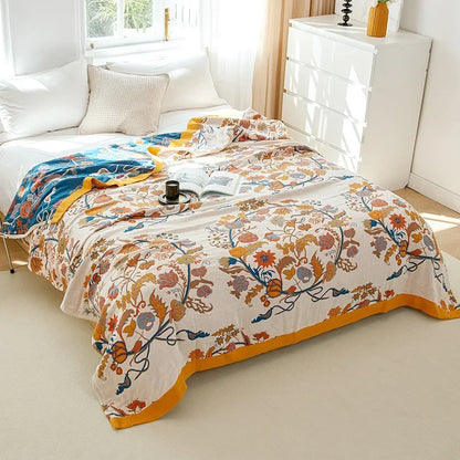DecorBites™ Cotton Leisure Blanket: Luxury Soft Blanket for Summer, Single/Double Bedspread, Sofa Towel - Nordic Home Decor