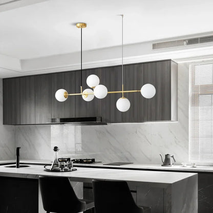 DecorBites™ Golden Glass Ball LED Pendant Light for Home Decor