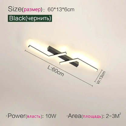 DecorBites™ LED Strip Ceiling Lights: Modern Minimalist Corridor & Balcony Lighting