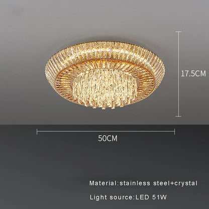 DecorBites™ Amber Crystal LED Ceiling Light for Luxurious Home Decor
