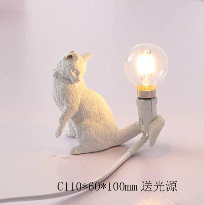DecorBites™ Cat Resin Table Lamp for Children's Bedroom Decor