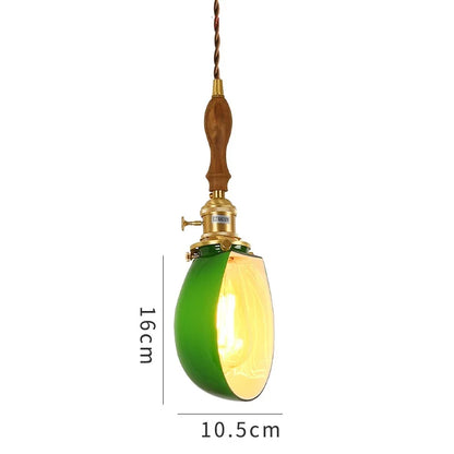 ™ Green Glass LED Pendant Light for Home, Restaurant, Bar, and Loft Style Decor.