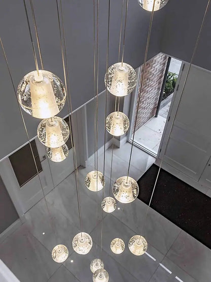 DecorBites™ Crystal Ball LED Chandelier for Modern Living Room & Bedroom décor