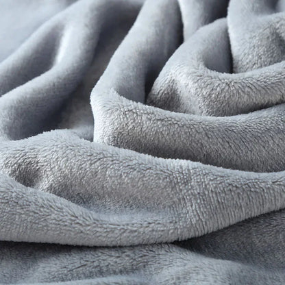 DecorBites™ Cozy Flannel Warm Blanket: Soft Plush Coral Fleece Bed Cover & Shawl