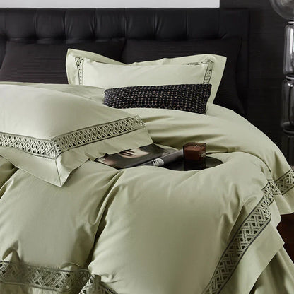 DecorBites™ Egyptian Cotton Luxury Hotel Bedding Set: Duvet, Sheet, Pillowcases