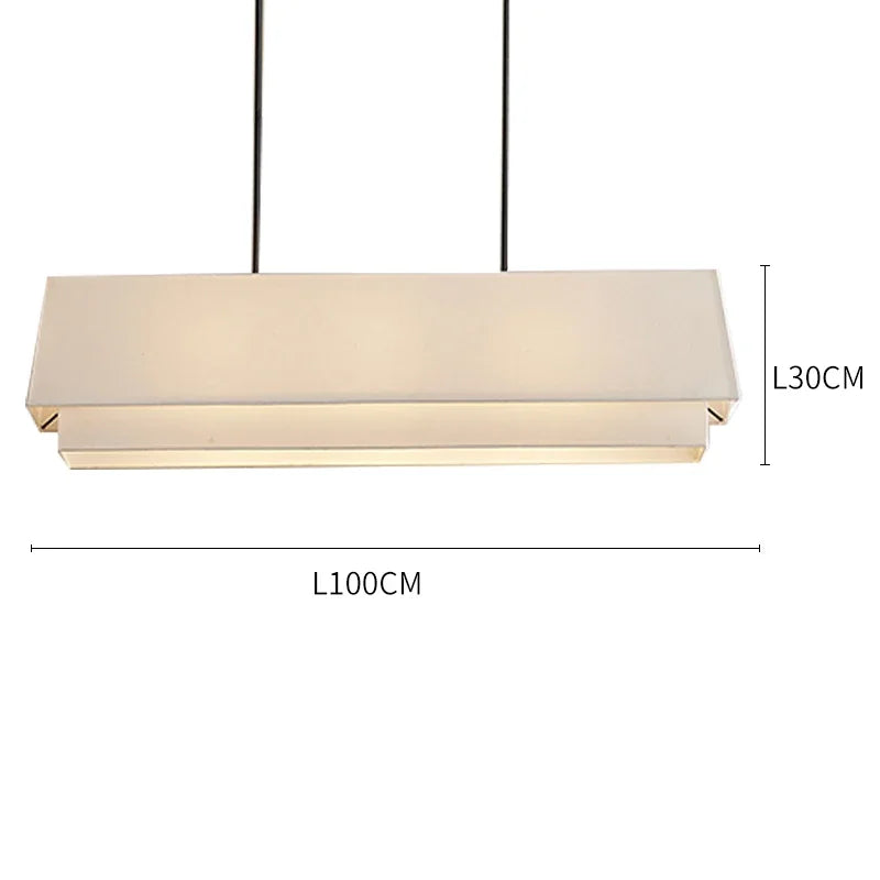 DecorBites™ Camden Japanese Style Pendant Lamp Minimalist Fabric Shade Kitchen Living Room Lighting