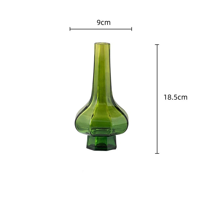 ™ Green Glass Geometry Vase Hydroponics Terrarium Home Decoration Accessory