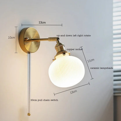 DecorBites™ Ceramic LED Wall Light for Home Indoor Decor Bedroom Bathroom Mirror