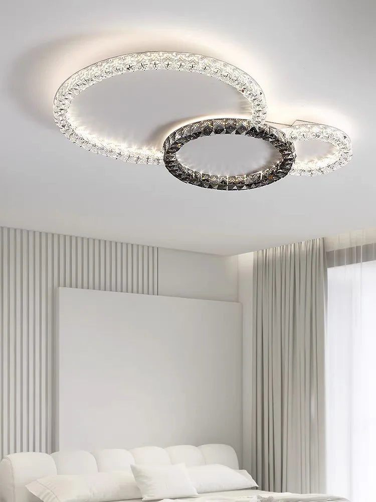 DecorBites™ Crystal Ceiling Lights LED Chandelier for Living Room Bedroom - Modern Light Luxury Indoor Luster