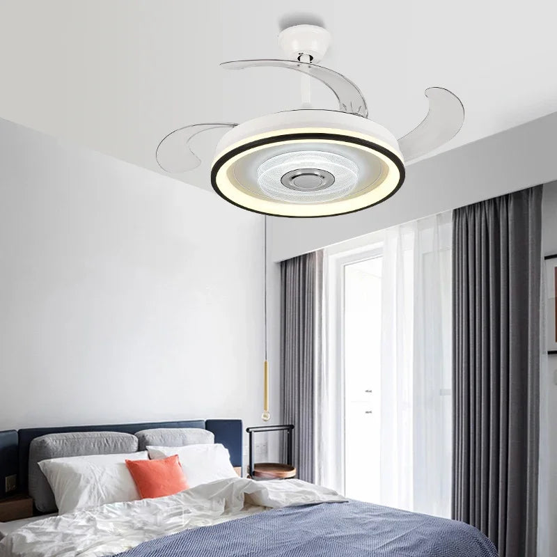 DecorBites™ Crystal Chandelier LED Ceiling Fan with Remote Control Switch