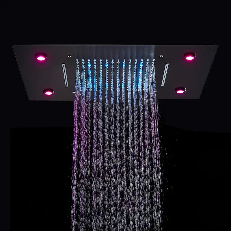 DecorBites™ LED Shower Faucet Ceiling Mount Rainfall Waterfall Head Shower Set