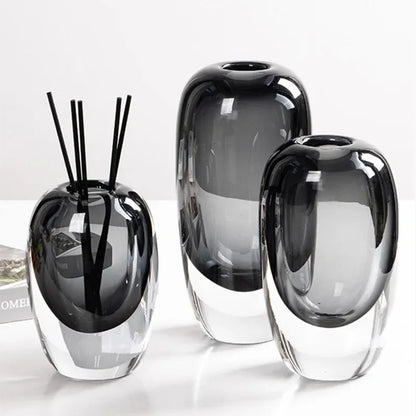 DecorBites™ Crystal Glass Flower Terrarium Vase: Home Decoration & Floral Accessory