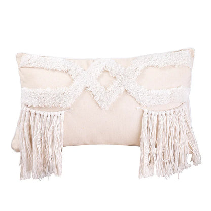 DecorBites™ Geometric Tufted Tassel Cushion Cover 30x50cm/45x45cm