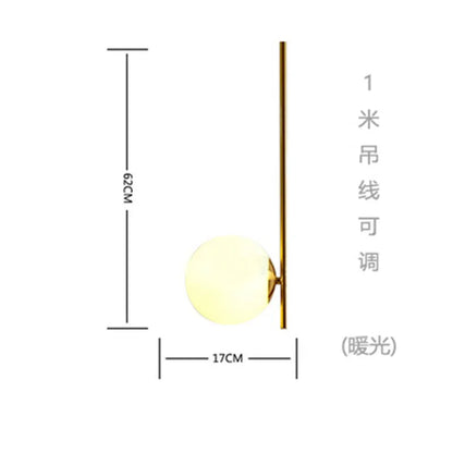 DecorBites™ Glass Ball LED Pendant Light for Modern Living Spaces