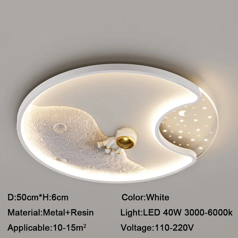 DecorBites™ Astronaut Moonlight LED Ceiling Light for Kids' Bedroom & Living Room