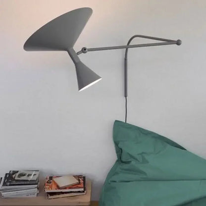 DecorBites™ Adjustable Long Arm Wall Lamp for Reading, Bedroom, LED Minimalist Swing Lighting