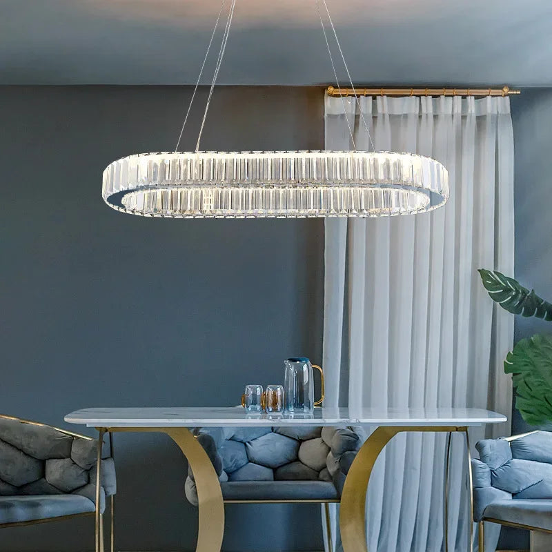 DecorBites™ Crystal Ceiling Pendant Chandelier for Luxe Room Decor