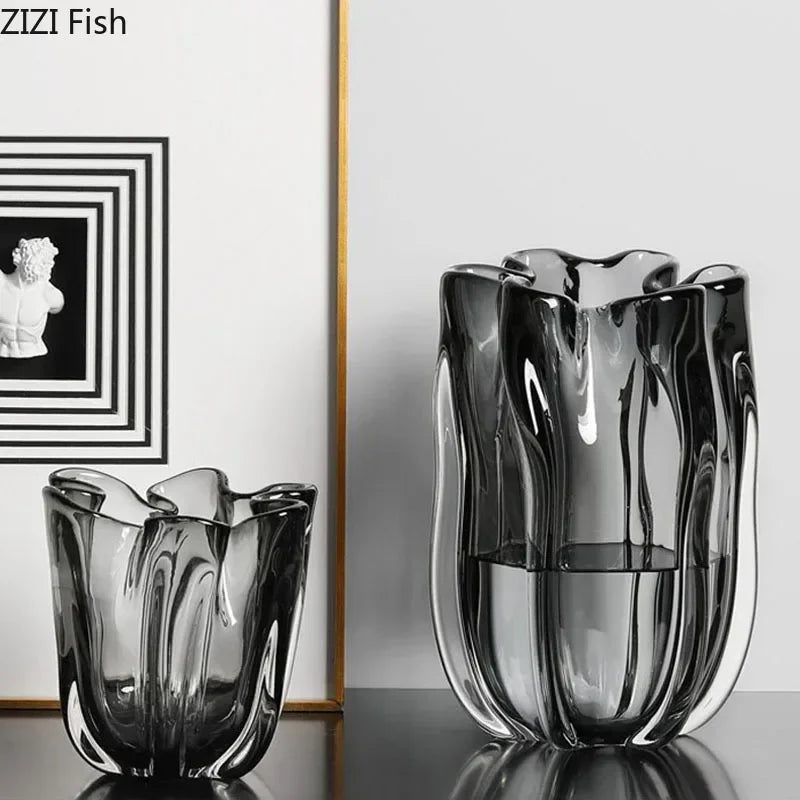 DecorBites™ Glass Vase Hydroponics Desk Decoration Floral Arrangement Room Decor