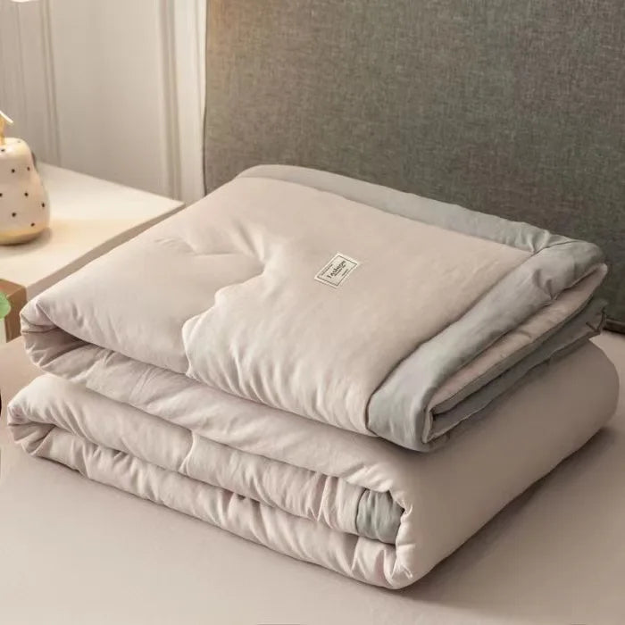 DecorBites™ Cooling Cotton Quilt with Washable Core for Single Bed in Dorm