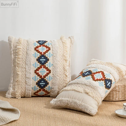 DecorBites™ Geometric Embroidered Cushion Cover - 45x45cm/30x50cm - Ethnical Pattern