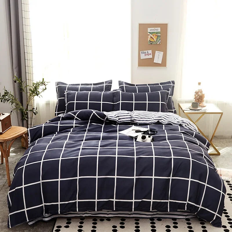 DecorBites™ Cartoon Print Bedding Set - Queen/King Size Duvet Cover, Sheets, Pillowcases