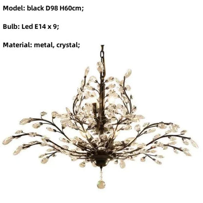 DecorBites™ Crystal Chain Pendant Chandelier LED Lights for Indoor Decor