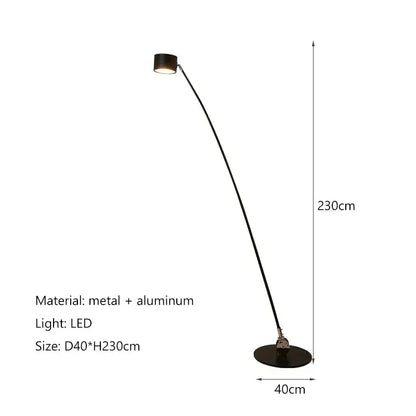 DecorBites™ Black Floor Lamp | Nordic Style LED Light for Living Room, Bedroom, or Salon