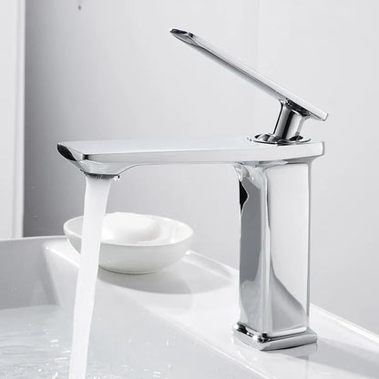 DecorBites™ Brass Basin Faucet: Single Handle Mixer Taps, Deck Mounted Bathroom Sink Faucets