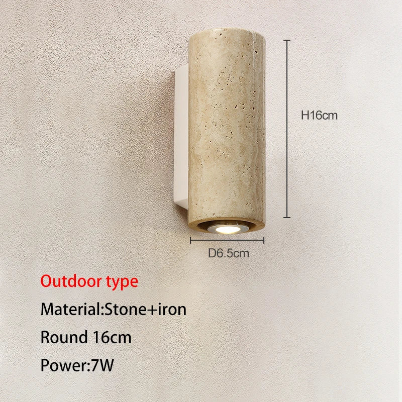 DecorBites™ LED Outdoor Wall Lamp Wabi-sabi Style Courtyard Stone Lights for Garden