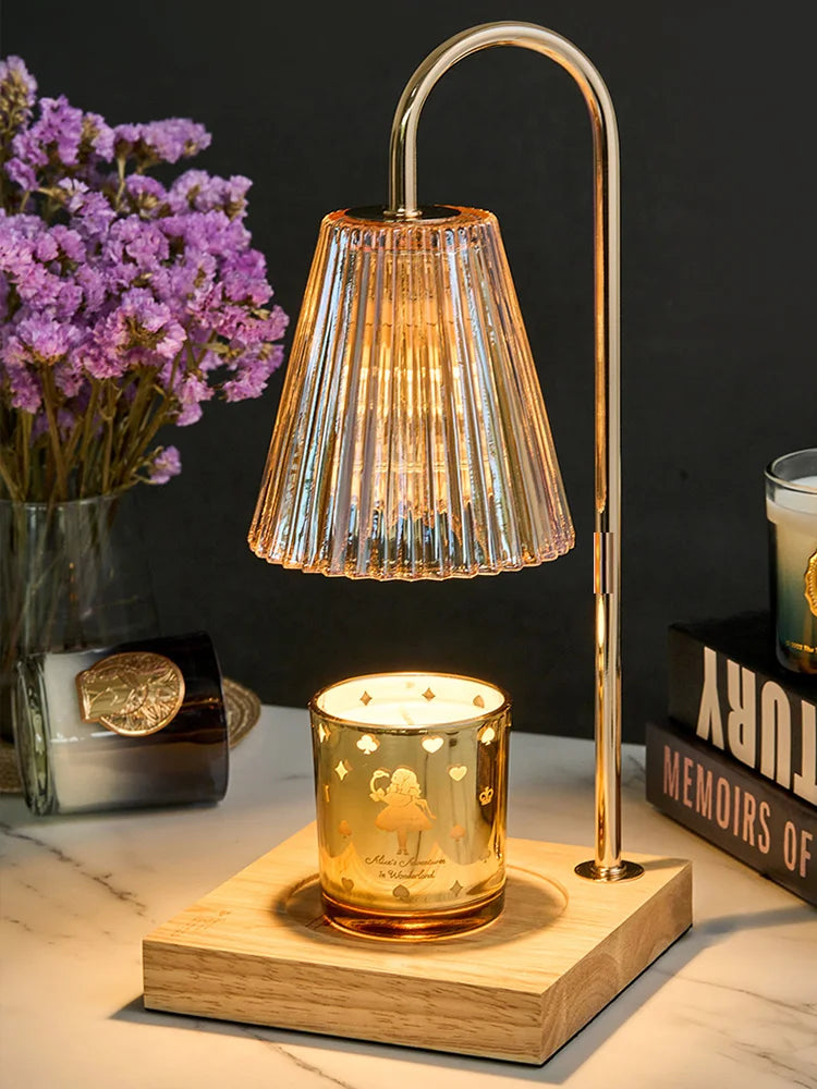 DecorBites™ Gold Wax Melting Candle Warmer with Timer for Modern Home Decor