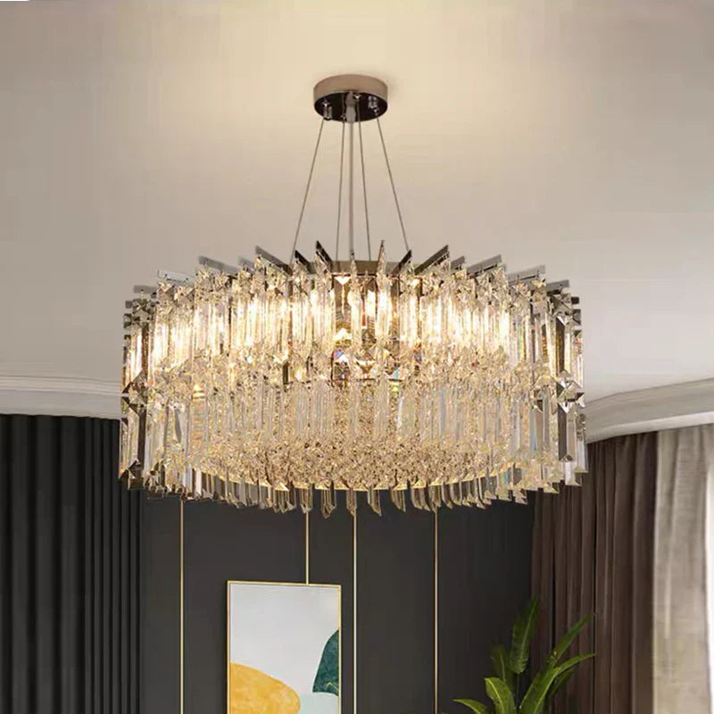 DecorBites™ Crystal Chandelier, Luxury Living Room & Bedroom Pendant Light