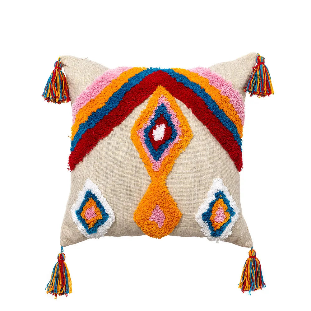 DecorBites™ Boho Tassel Macrame Throw Pillow Covers - Luxury Home Decor for Bed Sofa