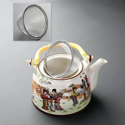 DecorBites™ Blue and White Porcelain Tea Pot Clay Yixing Coffee Teapot Gaiwan Samovar