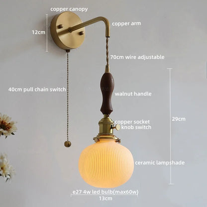 DecorBites™ Copper Ceramic LED Wall Lamps - Nordic Modern Design