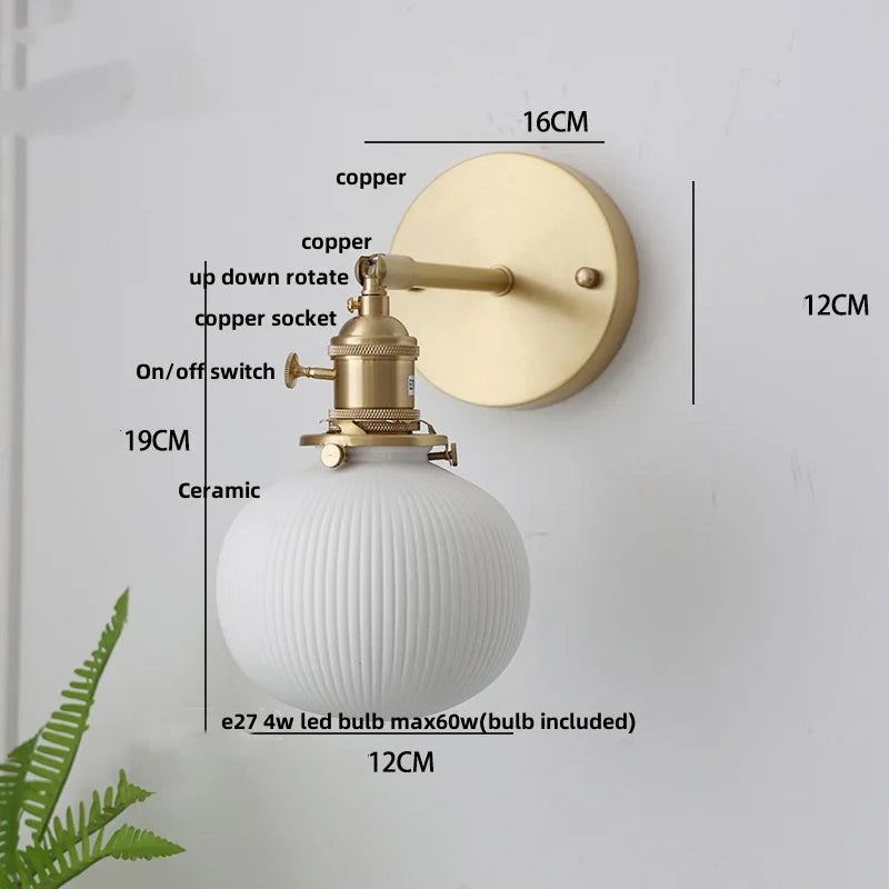 DecorBites™ LED Wall Lamp Sconce Up Down Rotate Pull Chain Switch Modern Stair Light Fixtures