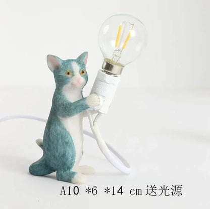 DecorBites™ Cat Resin Table Lamp for Children's Bedroom and Home Decor