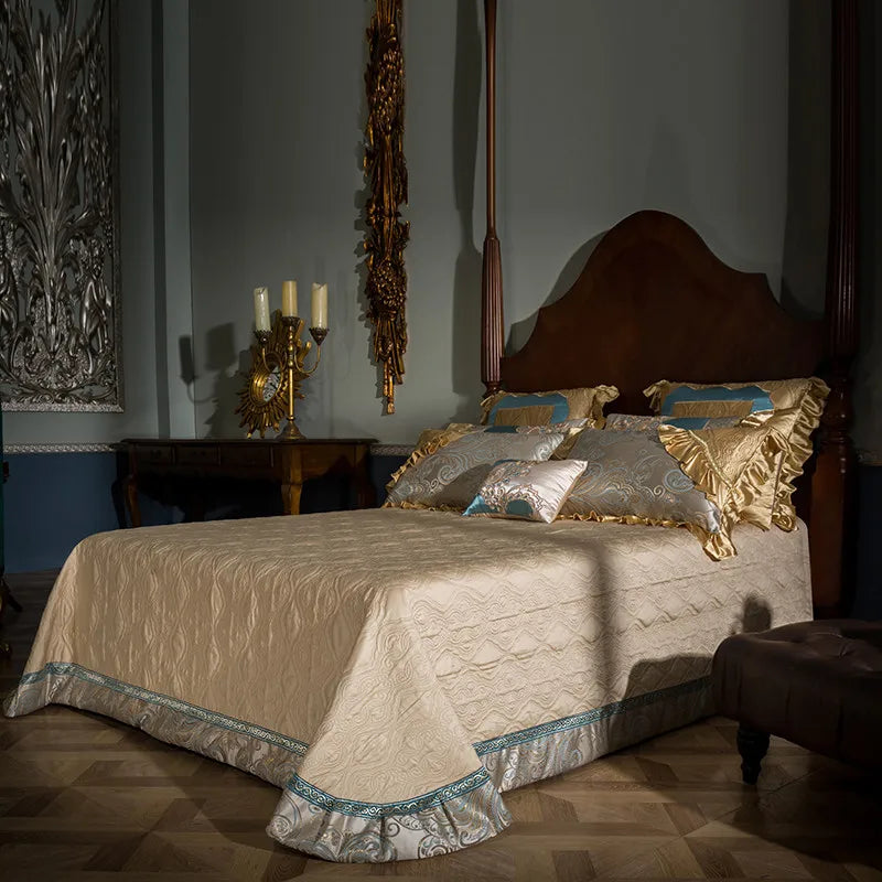 DecorBites™ 200S Egyptian Cotton Embroidery Bedding Set - Queen King Size Linens