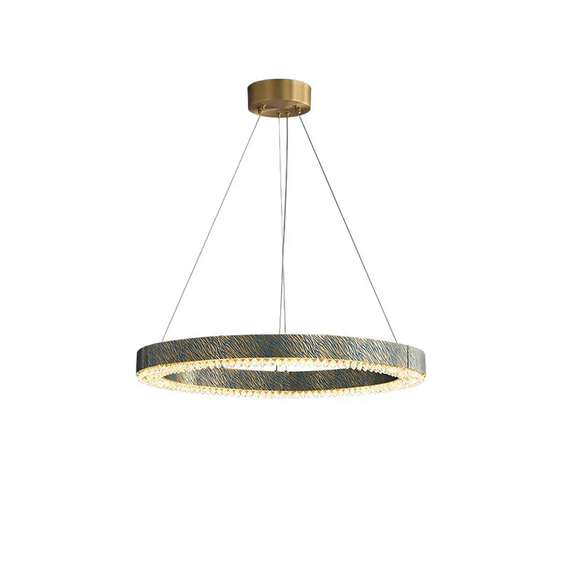 DecorBites™ Blue Copper Crystal LED Ceiling Chandelier for Dinning Room