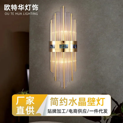 DecorBites™ Crystal LED Wall Lamp for Dining Living Room Restroom Stair Bedside Luxury Sconce