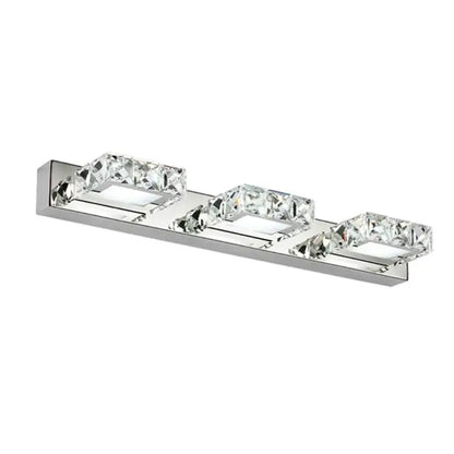 DecorBites™ Crystal LED Mirror Light: Modern Bathroom Wall Sconce Stainless Steel Lighting Fixtures