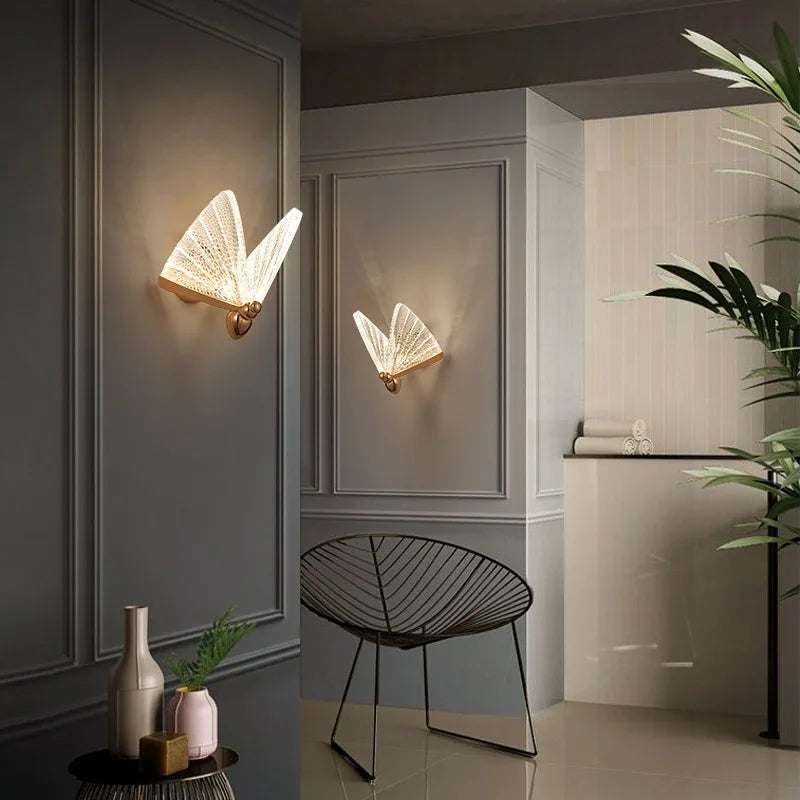 ™ LED Butterfly Wall Lights for Bedroom Living Room Decor, Indoor Sconce Lamp