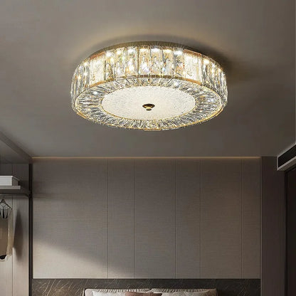 DecorBites™ Crystal Glass Ceiling Light for Bedroom & Living Room, Low Ceiling Chandelier