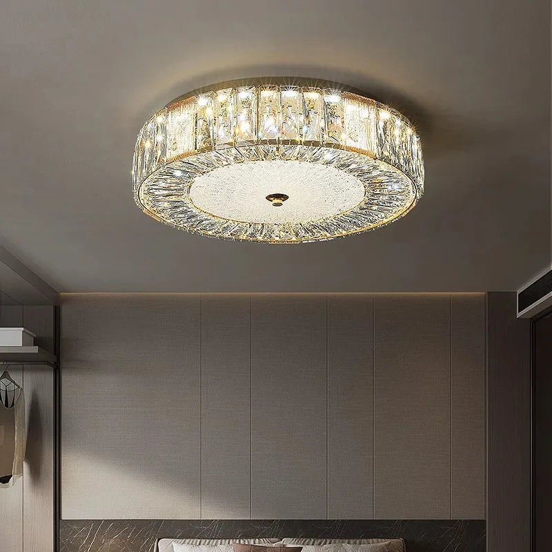 DecorBites™ Gold Glass LED Ceiling Light Fixture Stainless Steel Lamps
