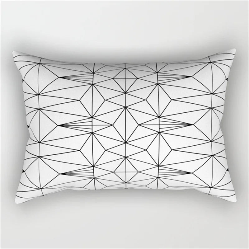 DecorBites™ Geometric Wave Line Waist Pillowcase Set
