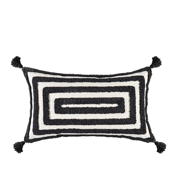 DecorBites™ Boho Geometric Tufted Cushion Cover with Fringe - 45X45/30X50CM