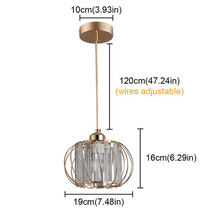 DecorBites™ Crystal Chandelier Lantern Pendant Light Fixture for Modern Home Décor