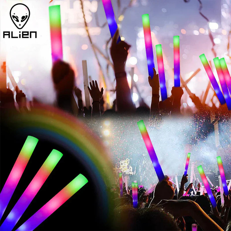 DecorBites™ LED Foam Stick Baton Party Holiday Xmas Wedding DJ Concert Event Light